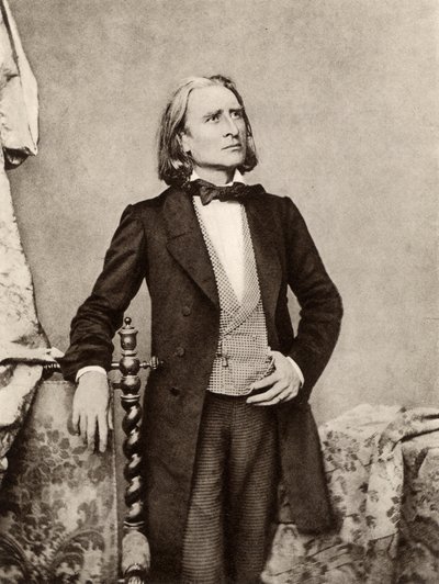 弗朗茨（费伦茨）-李斯特（1811-1886 年）匈牙利钢琴家、作曲家（黑白照片） 作者 未知的摄影师