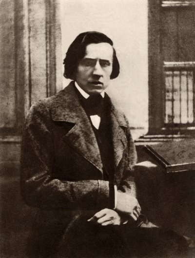弗雷德里克-肖邦（1810-1849）波兰作曲家、钢琴家（黑白照片） 作者 未知的摄影师