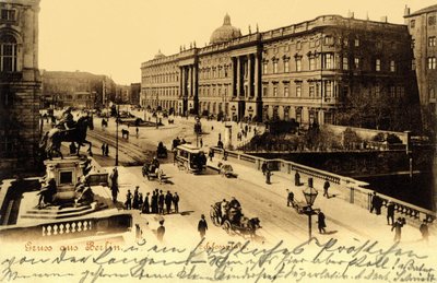 德国，柏林，德国皇帝的宫殿，明信片，约 1904 年。 作者 未知的摄影师