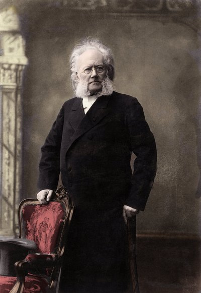 HENRIK IBSEN (1828-1906) 挪威诗人和剧作家 - 挪威剧作家 Henrik (Henri) Johan Ibsen (1828-1906) 的肖像 作者 未知的摄影师