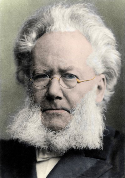 HENRIK IBSEN (1828-1906) 挪威诗人和剧作家 - 挪威剧作家 Henrik (Henri) Johan Ibsen (1828-1906) 的肖像 作者 未知的摄影师