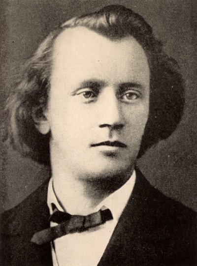 约翰内斯-勃拉姆斯（1833-1897），德国作曲家，1866 年半色调（印刷品） 作者 未知的摄影师