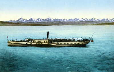 纽沙特尔湖（法国，瑞士）：沙龙蒸汽船）1913 年（明信片） 作者 未知的摄影师