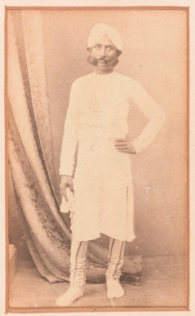 Misr Kanouji Lal，印度人，协助托马斯·卡瓦纳（Thomas Kavanagh）在勒克瑙（Lucknow）的围困中逃避，大约1857年 作者 未知的摄影师