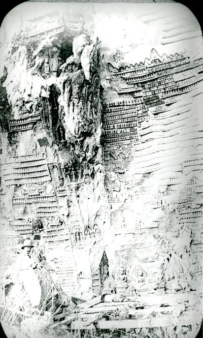 壁画装饰，入口大厅，高君洞 作者 未知的摄影师