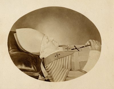 教皇庇护九世（1792-1878）在1878年临终前 - 教皇庇护九世在临终前 作者 未知的摄影师