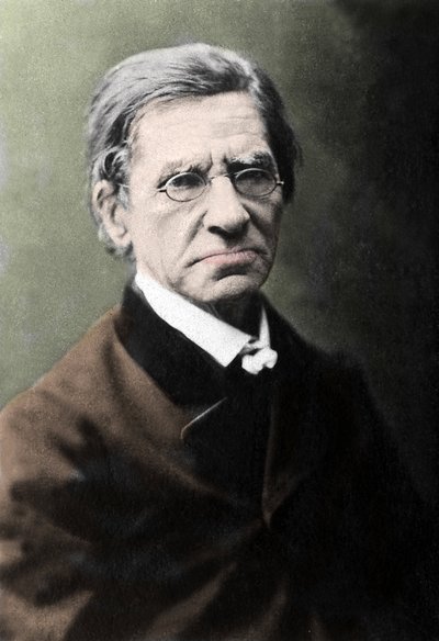 Emile Littre (1801-1881) 的肖像，法国语言学家、医生和政治家。 作者 未知的摄影师