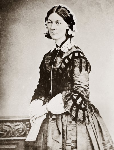 南丁格尔肖像 - 英国慈善家南丁格尔的肖像(1820-1910) 作者 未知的摄影师