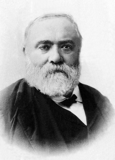 Francisque Sarcey (1827-1899) 的肖像，法国记者。 作者 未知的摄影师