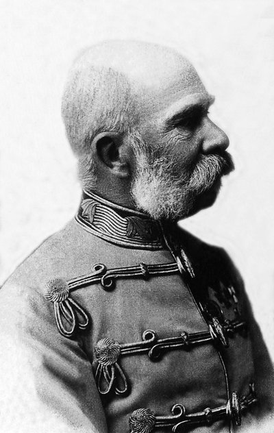 奥地利弗朗索瓦-约瑟夫（Francois Joseph）一世（1830-1916）的肖像，1848年至1916年的奥地利皇帝，1867年至1916年的波希米亚国王和匈牙利国王。 作者 未知的摄影师