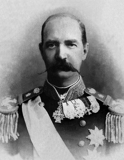 乔治一世 (1845-1913) 的肖像，1863 年至 1913 年的希腊国王。 作者 未知的摄影师