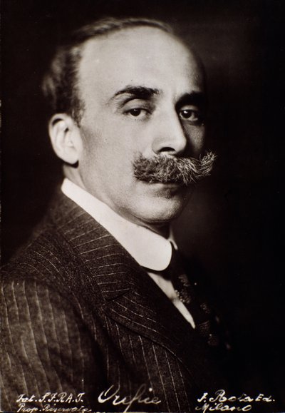 Giacomo Orefice 的肖像（黑白照片） 作者 未知的摄影师