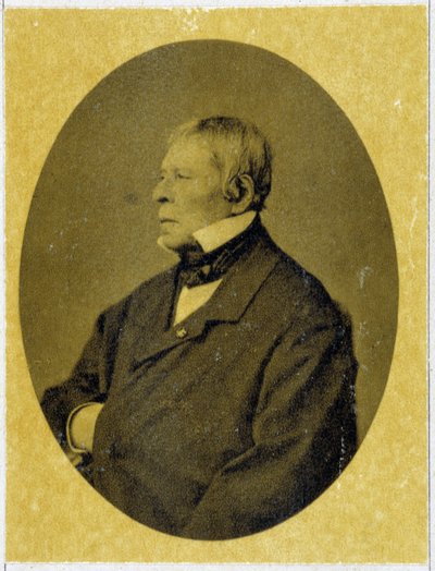 让·奥古斯特·多米尼克·安格尔 (Jean Auguste Dominique Ingres，1780 - 1867) 于 1841 年的肖像。 作者 未知的摄影师
