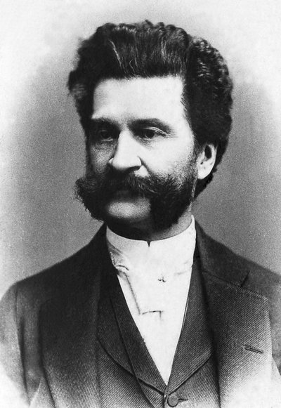 约翰-施特劳斯（1825-1899）的肖像，奥地利作曲家。 作者 未知的摄影师