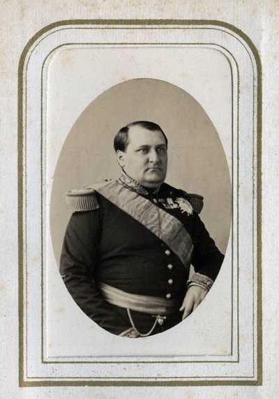 拿破仑·杰罗姆 (Napoleon-Jerome) 波拿巴 (1822-1891) 的肖像。 作者 未知的摄影师