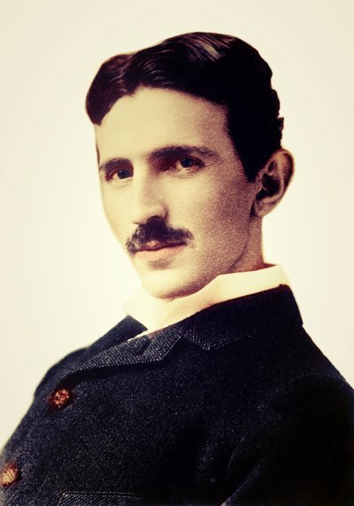 尼古拉-特斯拉(1856-1943)(Nikolaj)肖像--出生于克罗地亚的塞族工程师、物理学家和发明家 作者 未知的摄影师