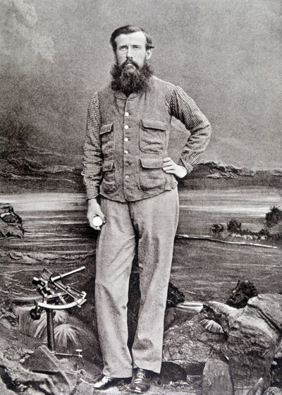 英国探险家斯皮克的肖像（1827-1864年）。 作者 未知的摄影师