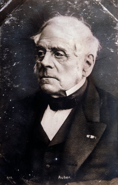 英国作曲家 Daniel Francois Esprit Auber (1782-1871) 的肖像照片。 19 世纪。 米兰，音乐学院图书馆 作者 未知的摄影师