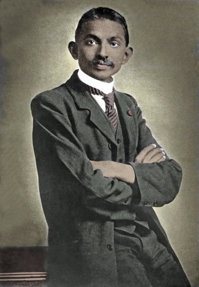 印度政治和精神领袖莫罕达斯·卡拉姆昌德·甘地（Mohandas Karamchand Gandhi，1869-1948）被称为圣雄的肖像 作者 未知的摄影师