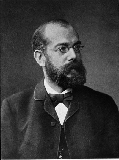 德国医生罗伯特·科赫 (1843-1910) 的肖像。 作者 未知的摄影师