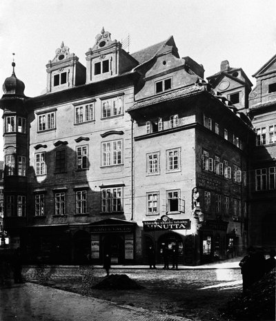 布拉格，米努塔之家，作家弗朗茨·卡夫卡 (Franz Kafka) 于 1889 年至 1896 年间居住于此。 作者 未知的摄影师