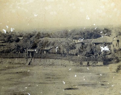 西贡邮政大楼诉1863年。 作者 未知的摄影师