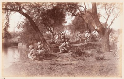 指导骑兵在德里运动营夺取了阿里普尔运河大桥，1885年 作者 不明