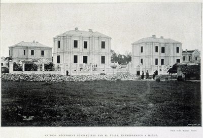 企业家 Yolle 在河内建造的联排别墅，Robert Dubois 的“Le Tonkin in 1900”。 作者 未知的摄影师