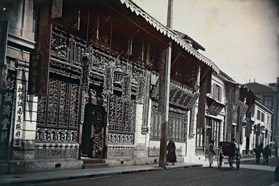 中国道路两旁的建筑 作者 未知的摄影师