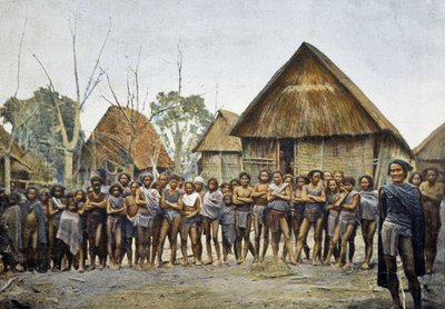 村 Moi 和康泰的居民，安南，c。 1895 年，《环游世界》，19 世纪末。 作者 未知的摄影师