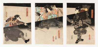 樱桃精神三联画 作者 歌川（1786-1865）国定