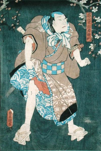 丰国戏剧五人组》中的五人组细节（另见157882 作者 歌川国贞