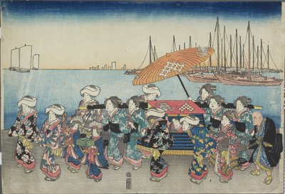 （婚礼游行），19世纪中期 作者 Utagawa Hiroshige