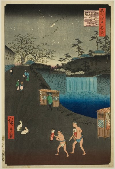 鸟门外的葵坡（鸟之本青坂），选自 "江户名胜百景 "系列 作者 歌川宏重