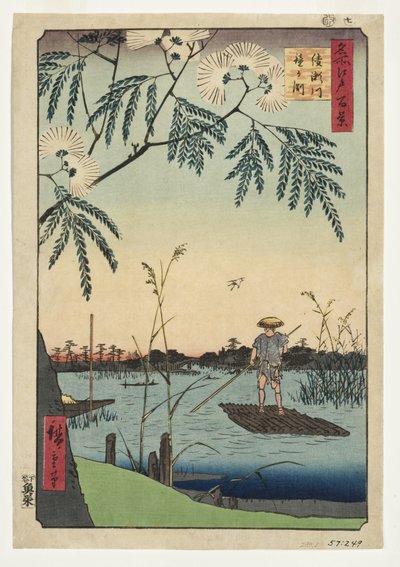 绫濑河和Kanegafuchi，1857（木刻） 作者 Utagawa Hiroshige