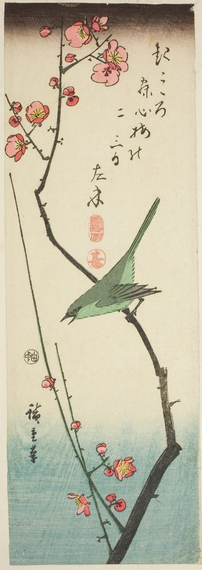 梅枝上的丛林莺 作者 歌川宏重