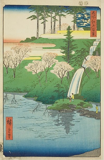 目黑千代池，"名所江户百景 "系列第 23 号 作者 歌川宏重