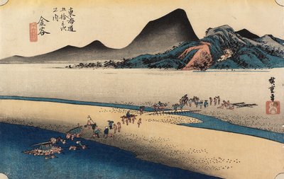 遥远的O_i河岸，金谷，c。 1833 作者 Utagawa Hiroshige