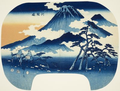 信州区浅间山远景 作者 歌川宏重