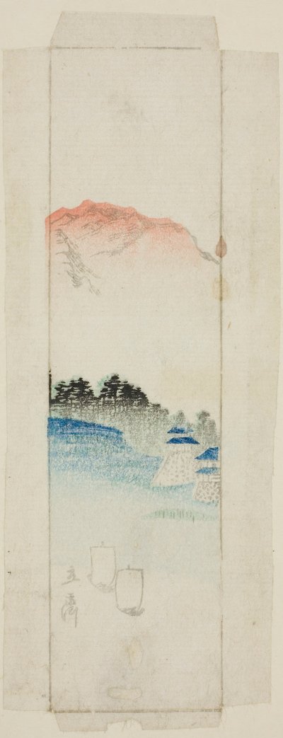 带景观的信封 作者 歌川宏重