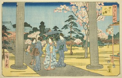 深川八幡宫，选自 "江户名胜 "系列 作者 歌川宏重