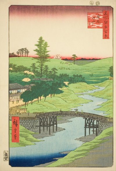 古川，广尾（Hiroo Furukawa），"江户百景（名所江户百景）"系列第 22 号 作者 歌川宏重