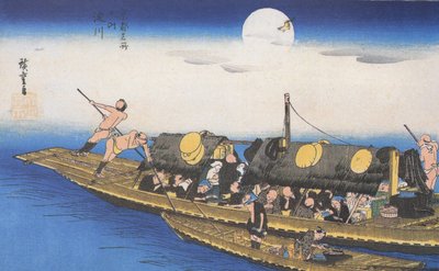 广重 河上的渡船 作者 歌川宏重