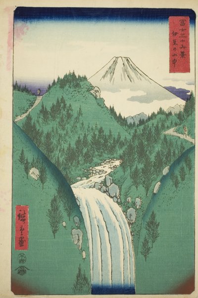 伊豆山中》，选自 "富士山三十六景 "系列 作者 歌川宏重