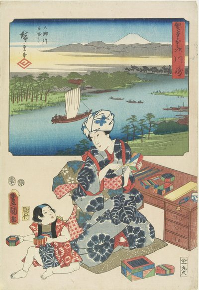 川崎，1854年7月 作者 Utagawa Hiroshige