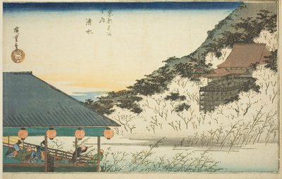 清水寺，选自 "京都名胜（Kyoto meisho no uchi）"系列 作者 歌川宏重