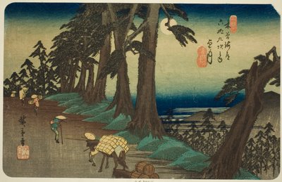 第 26 号：望月，选自 "木更道六十九站 "系列 作者 歌川宏重