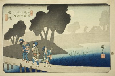 第 37 号：宫之越，选自 "木更道六十九站 "系列 作者 歌川宏重