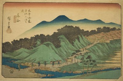 第 45 号：落合，选自 "纪索街道六十九站 "系列 作者 歌川宏重