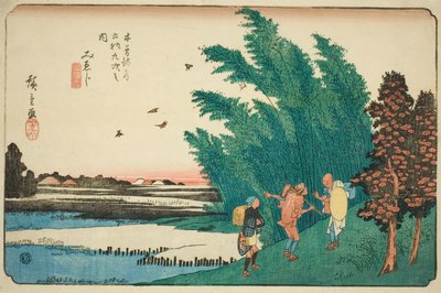 第 56 号三重驿，选自 "木更道六十九驿（木更道驿站）"系列 作者 歌川宏重